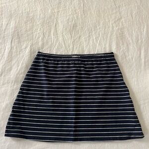 Cotton On Navy and White Striped Mini Skirt